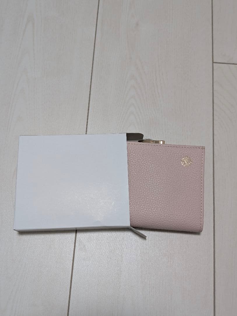 皇居 財布 二つ折り ピンクベージュ