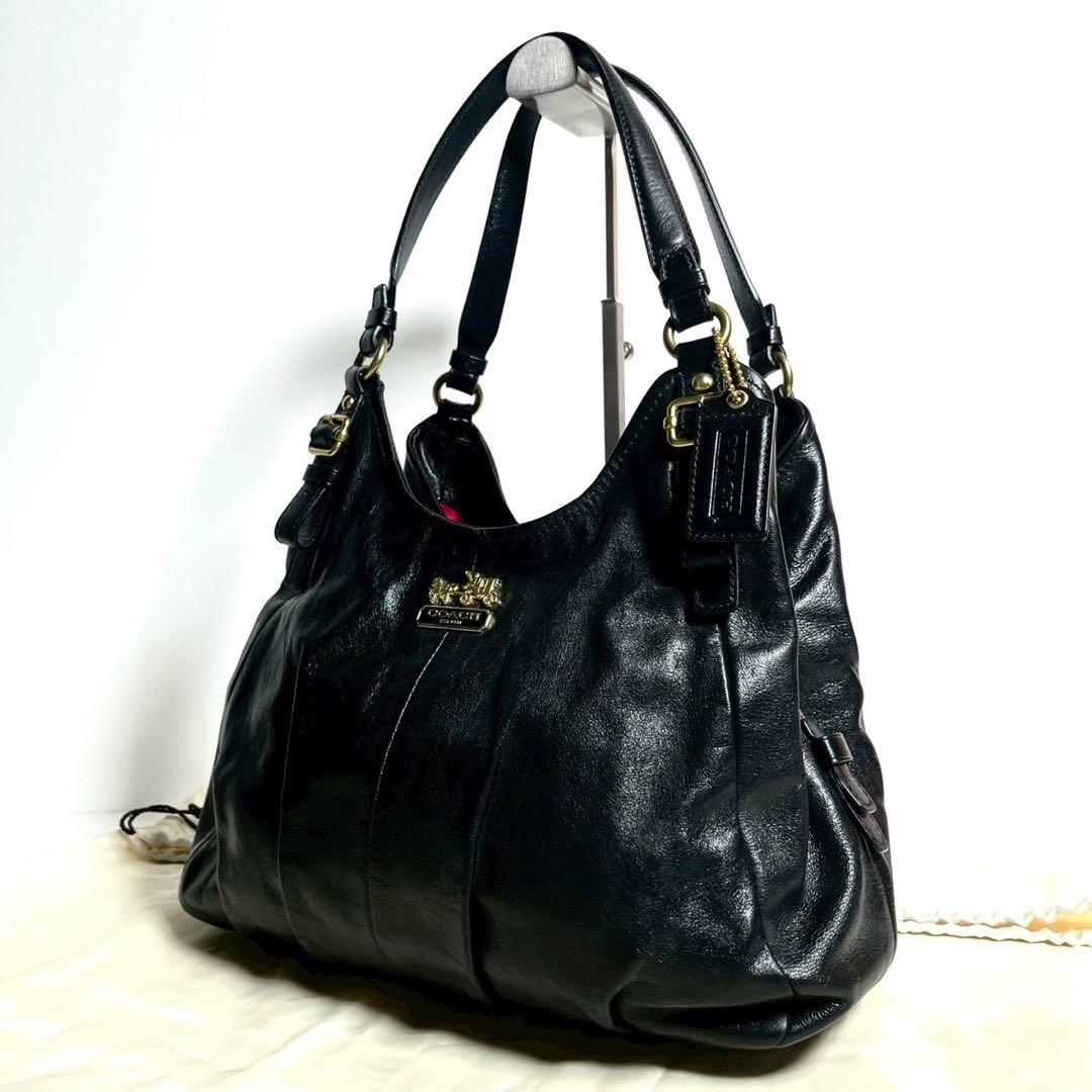 【未使用に近い✨】コーチ ショルダーバッグ 肩掛け マディソンレザー マギー 黒