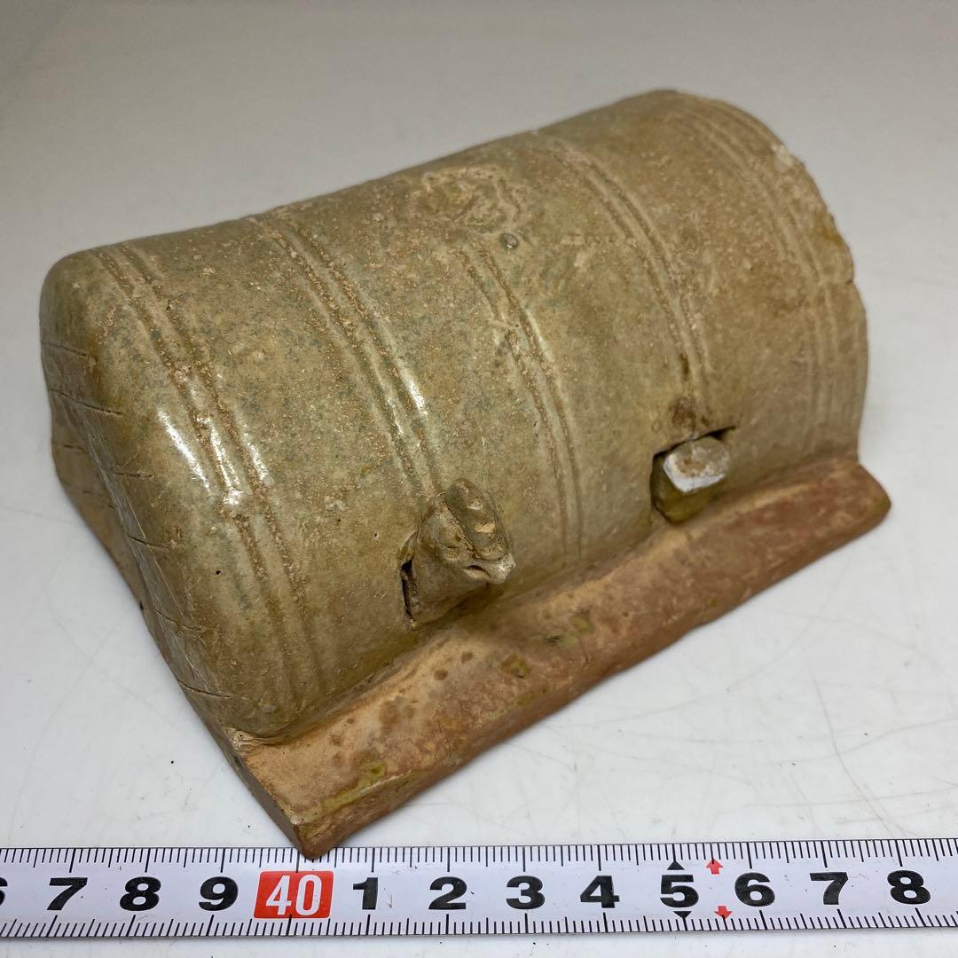 中国宋時代　青磁　陶枕　幅約12㎝　東さ8-0120②