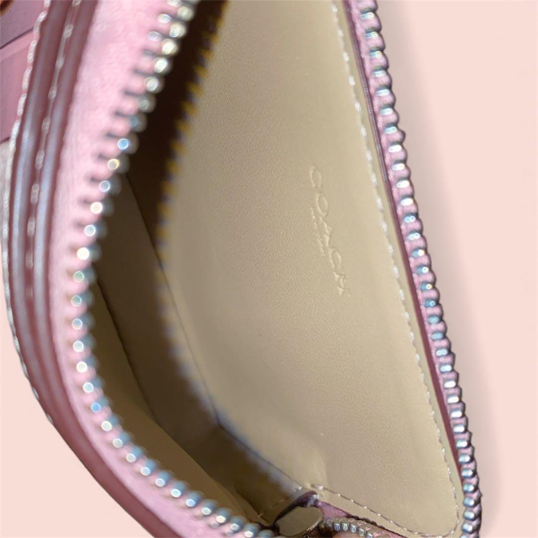 【新品】 COACH コーチ ケース カードケース 定期入れ 白 ピンク