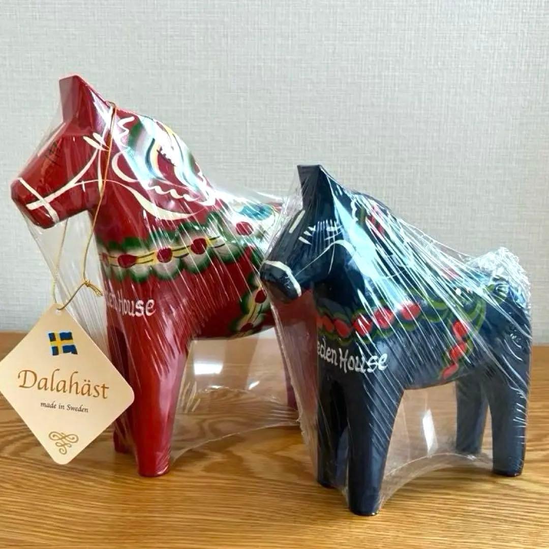 【専用】新品 未使用 未開封！ダーラナホース 20㎝と16㎝ 赤青 2体