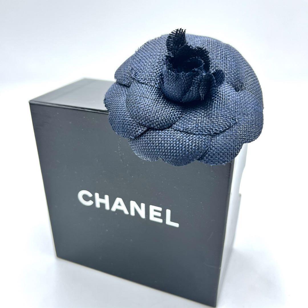 CHANEL シャネル コサージュ ネイビー カメリア