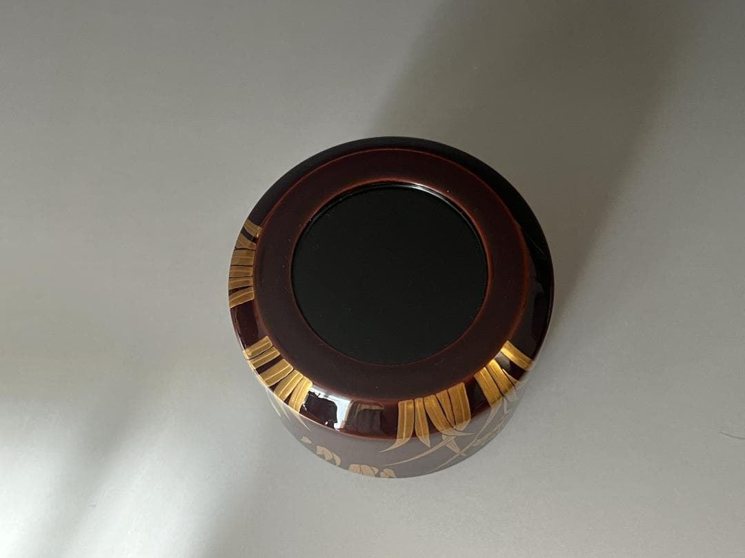 堀内宗完書付　菖蒲蒔絵　雪吹　宗尹作　茶道具　薄茶器　表千家