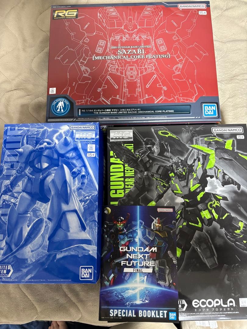 1/144 RGサザビーメカニカルコアメッキ MGグフクリア ユニコーン 3点