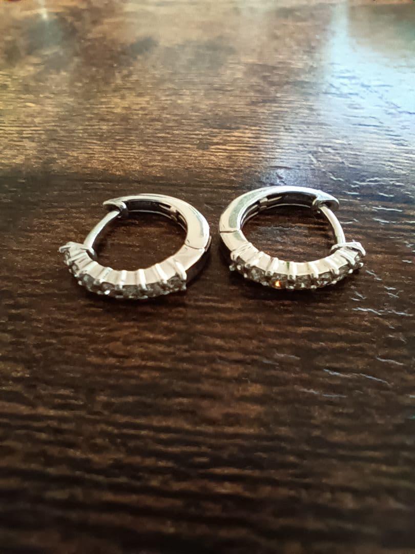 K18WG フープピアス