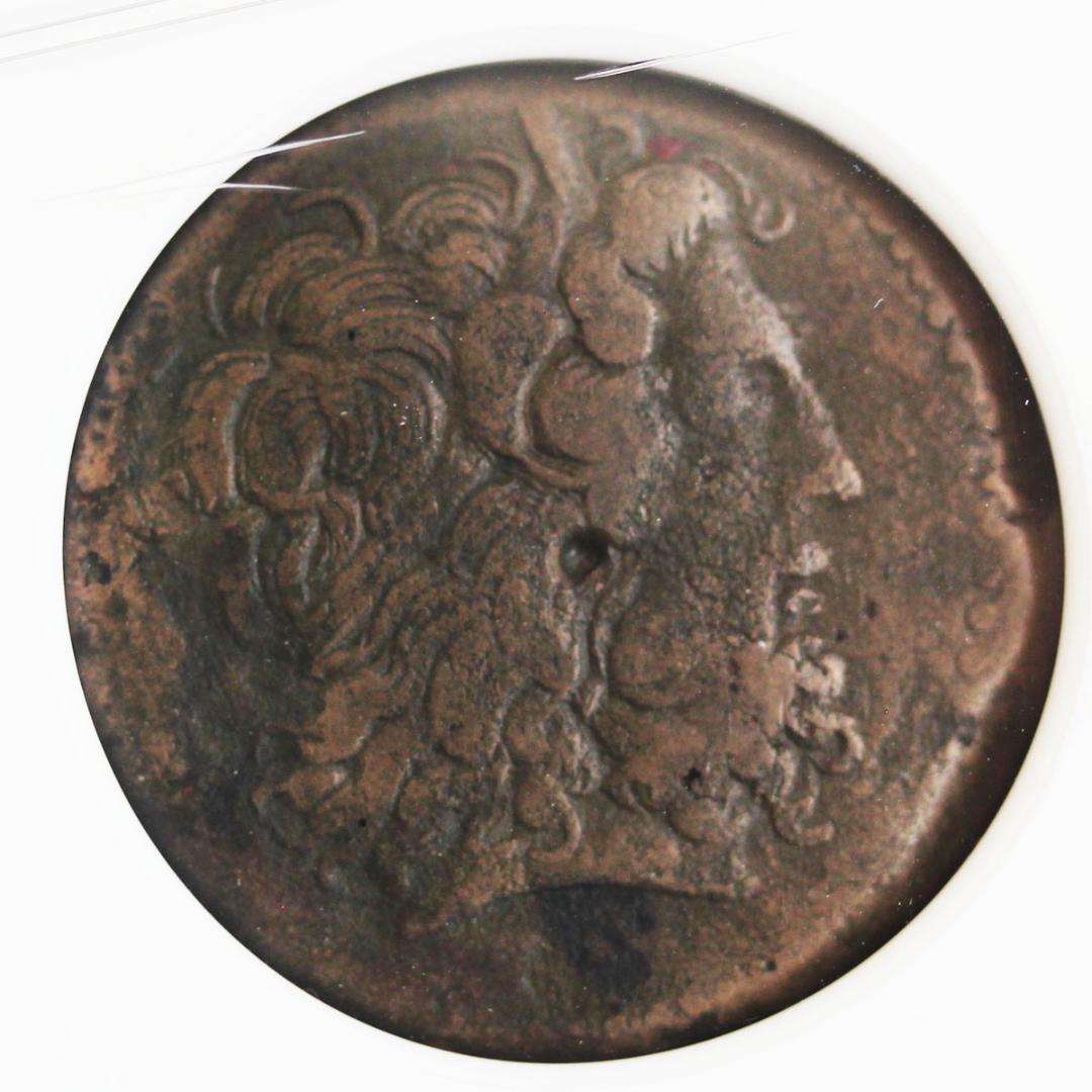 アメン・ゼウス神　プトレマイオス朝エジプト　プトレマイオス4世　 青銅貨