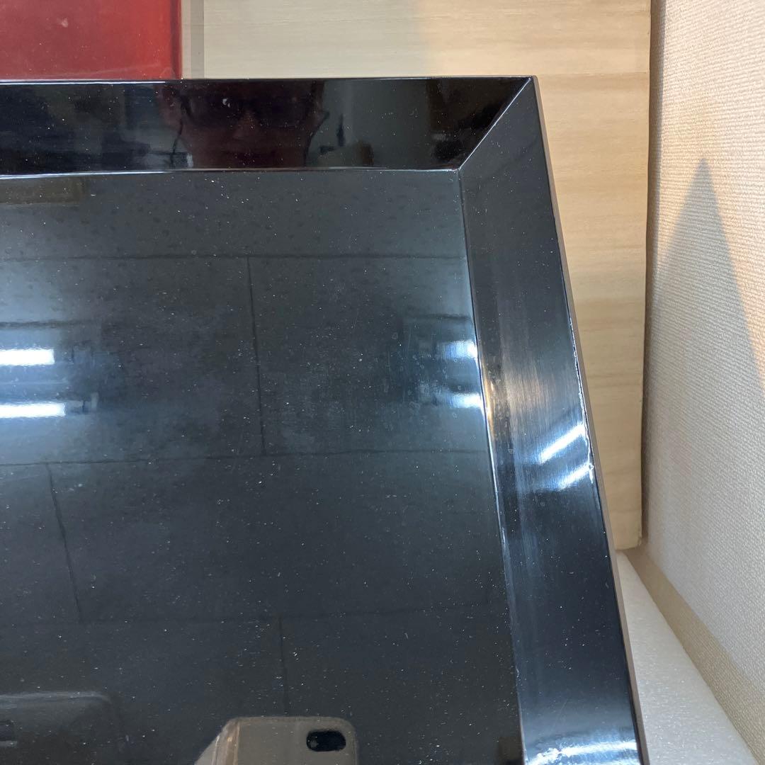 茶道具　盆　漆器　黒塗　盆　漆塗り共箱　N6KOB