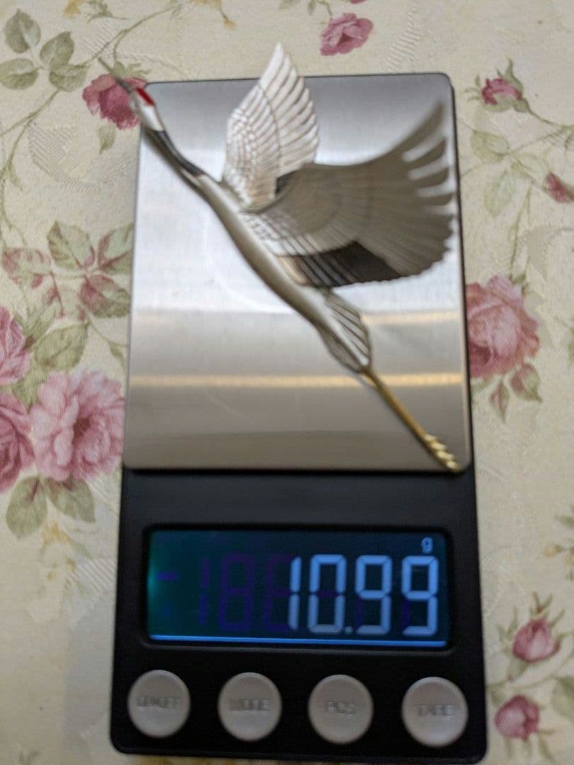 武比古　純銀製　鶴3.5号　訳あり保管品