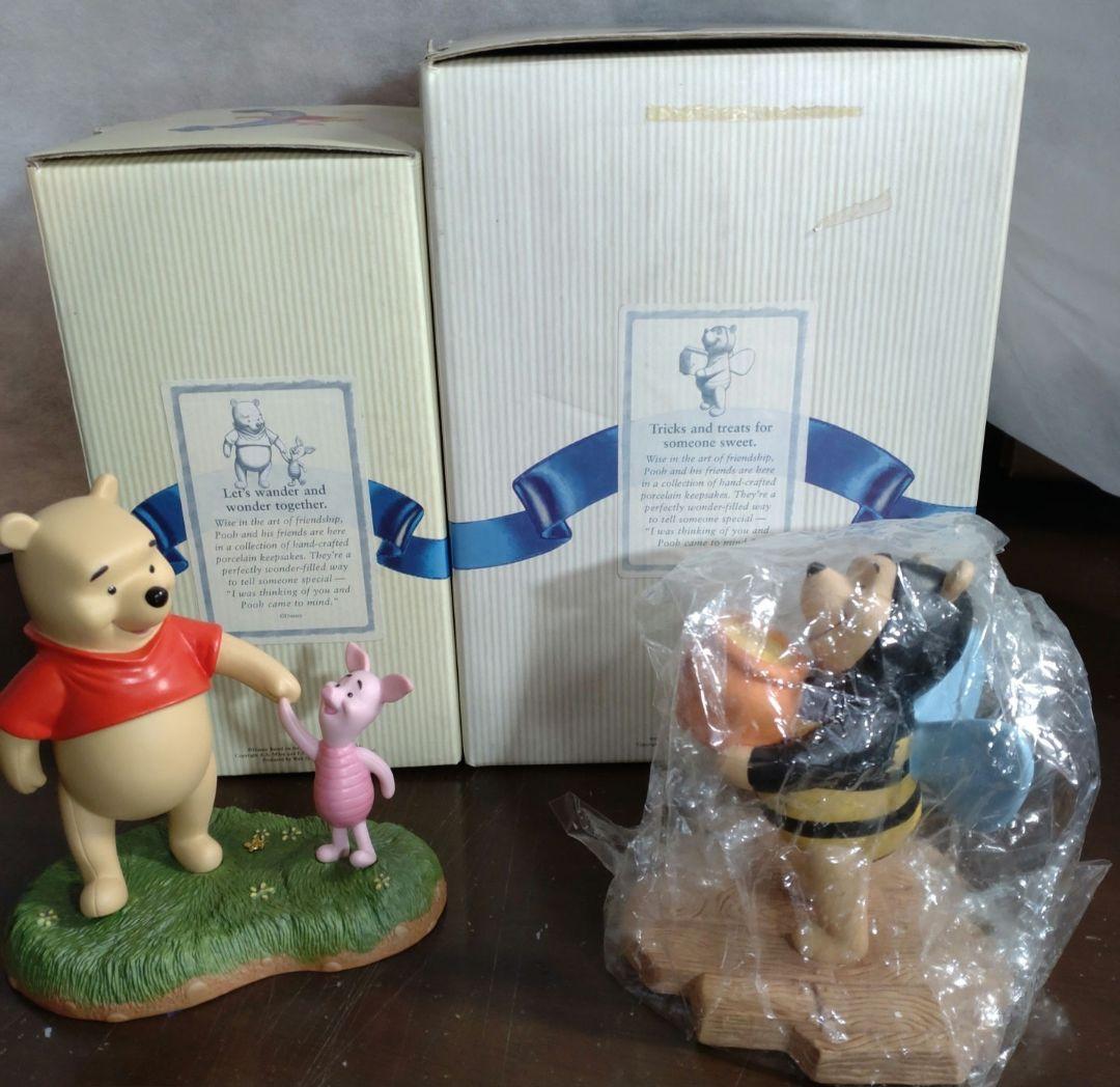 くまのプーさん&ピグレット　ハロウィン仮装峰ハチパンプキンディズニーストアー陶器