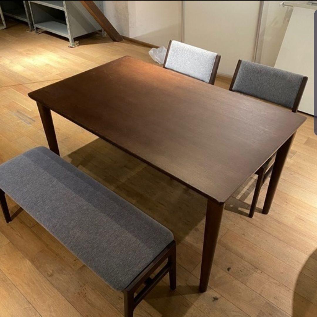 引き取り限定 美品 カリモク 60 ダイニングテーブル チェア ×2 ベンチ
