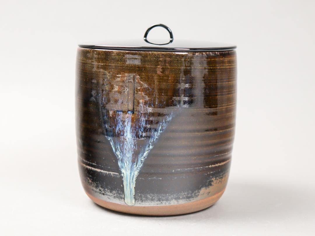 高取焼 高取喜恵 半月水指 共布 共箱 茶道具 未使用