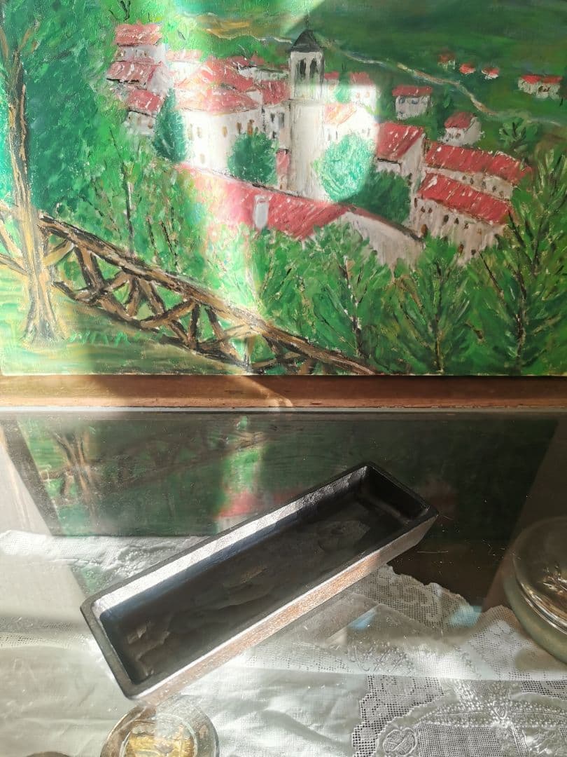 三谷龍二 黒漆 端正な細長深皿 角皿 木彫り漆塗り 美しいノミの目跡 作家物