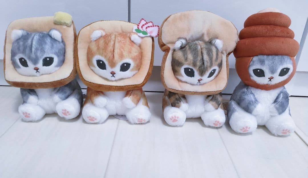 モフサンド パンにゃん ぬいぐるみ 全4種セット mofusand ねこ ネコ