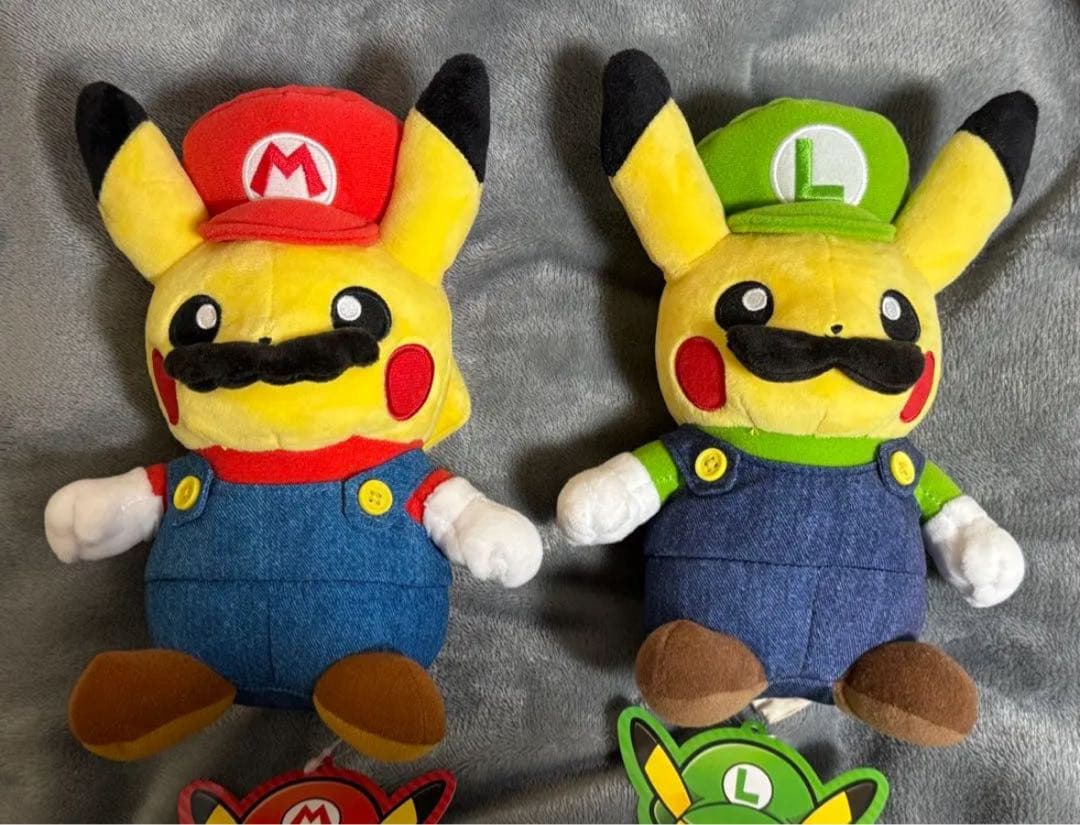 Futabatoマリオピカチュウ　ルイージピカチュウ　ぬいぐるみ
