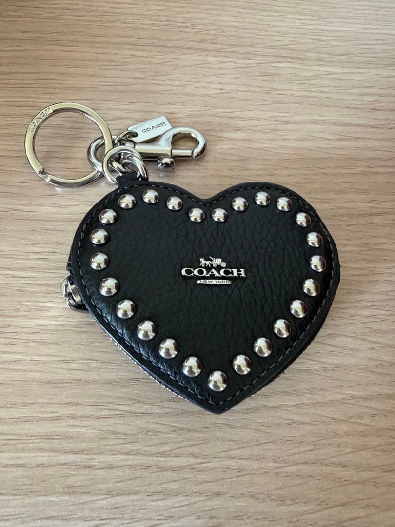 COACH ハート型ケース キーホルダー　キーケース　小銭入れ ブラック