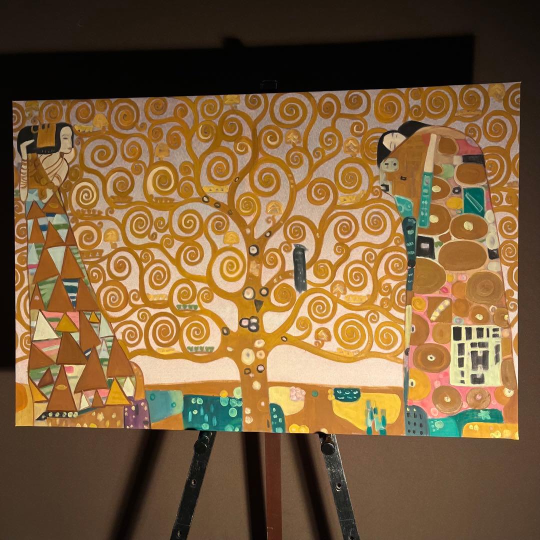 ★B級品★手書き油絵 クリムト 生命の木 特大 インテリア 絵画