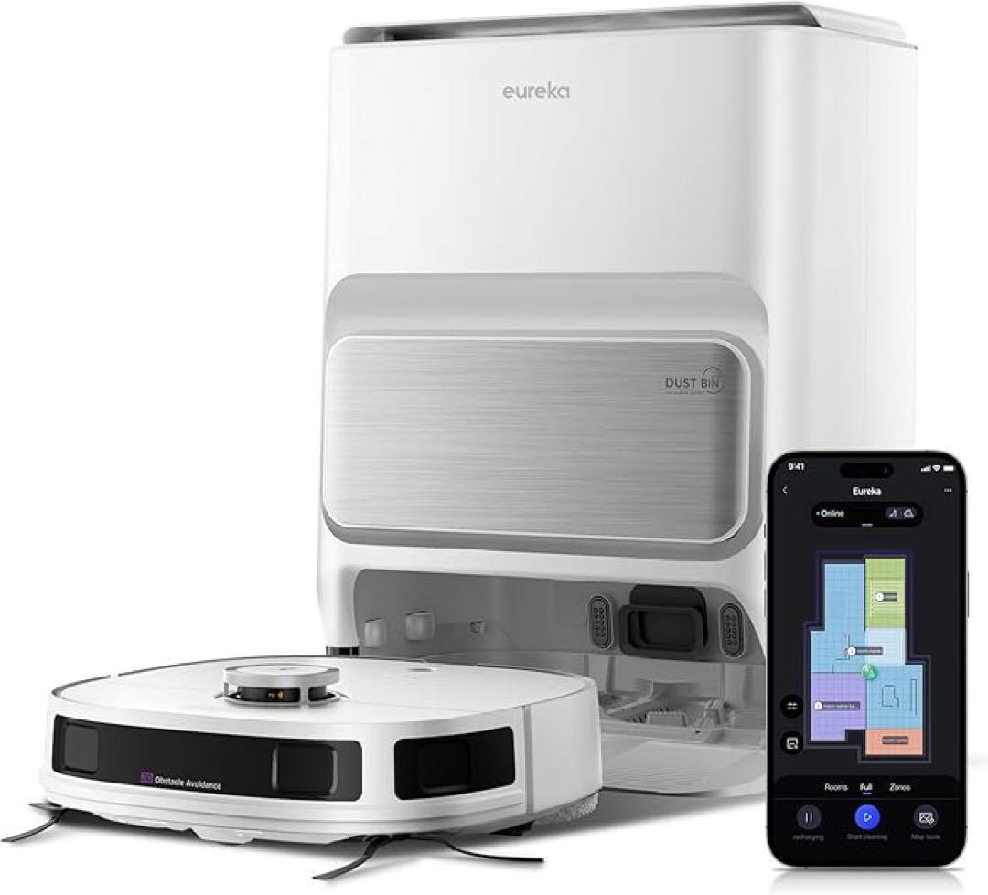 ロボット掃除機 強力吸引 全自動ステーション 自動洗浄　DuoDetectAI