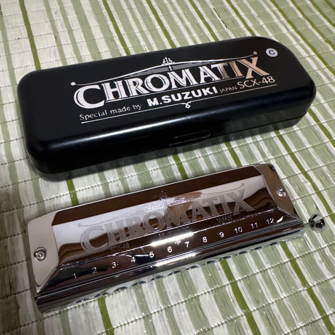 M SUZUKI クロマチックハーモニカ　SCX-48 スズキ　楽器　音楽ハープ