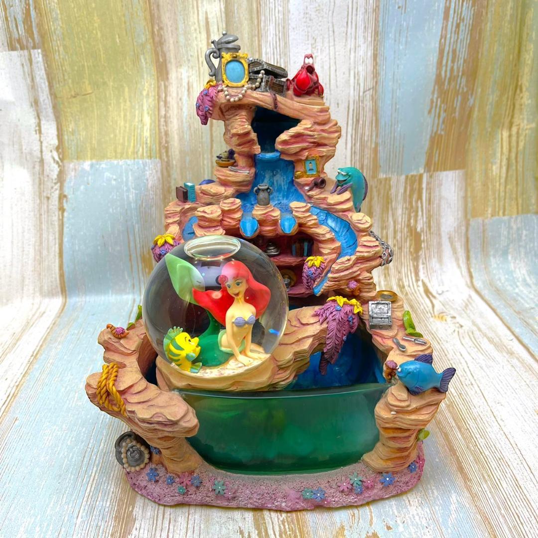 レア★リトル・マーメイド アリエル セバスチャン 噴水 スノーグローブ