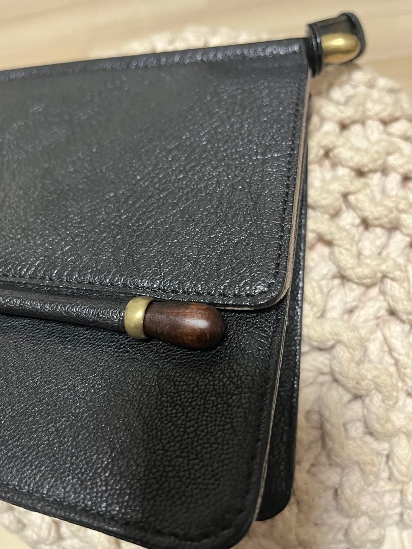 【希少】美品✨トフアンドロードストーン　ショルダーバッグ　ブラックレザー