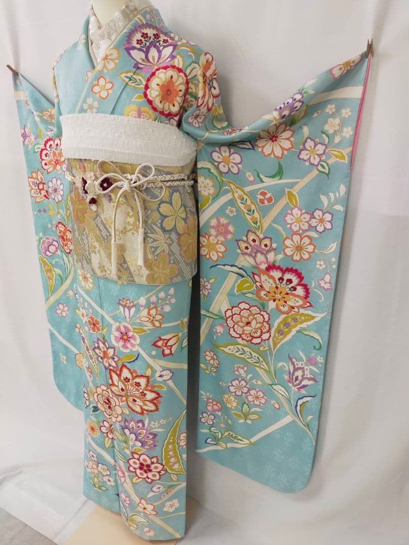 売約済み【WA-Modern】★★正絹　京友禅　振袖　7点フルセット★★