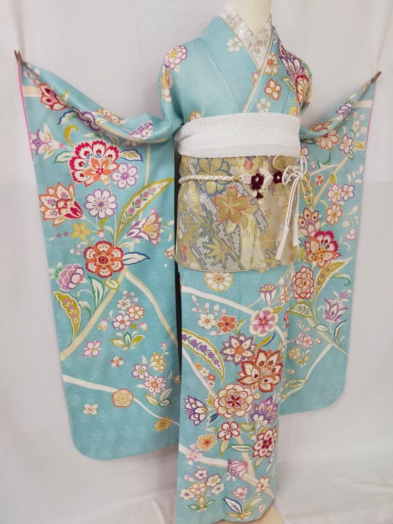 売約済み【WA-Modern】★★正絹　京友禅　振袖　7点フルセット★★