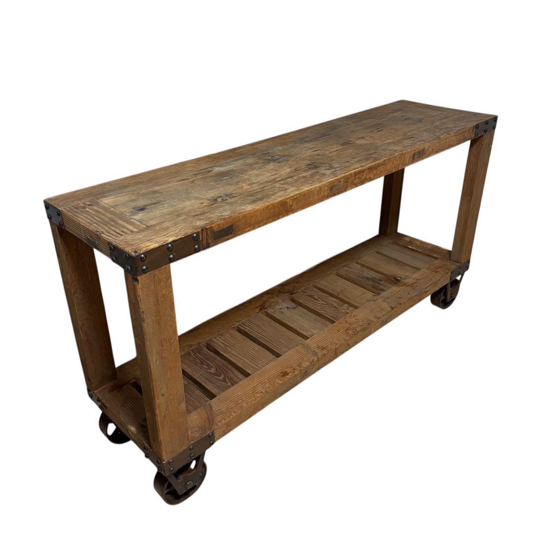 vintage インダストリアル　ファクトリー　作業台　送料込