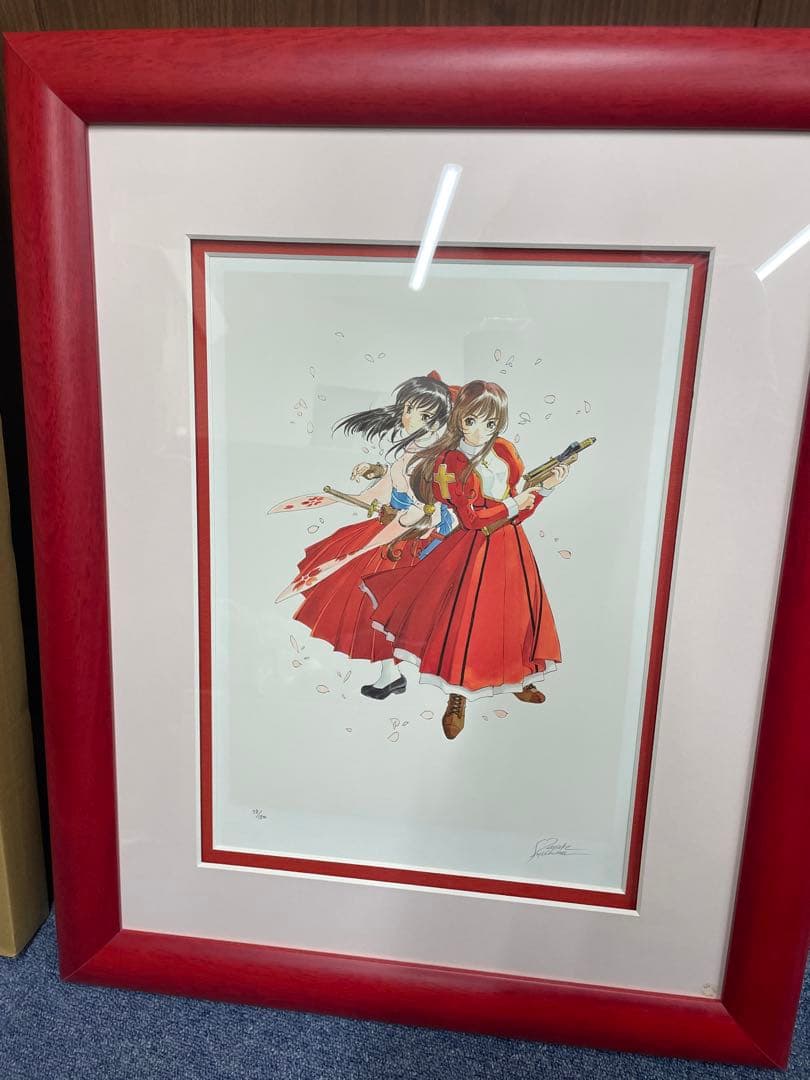 サクラ大戦 乙女 リトグラフ 78/150 赤　保証書付き