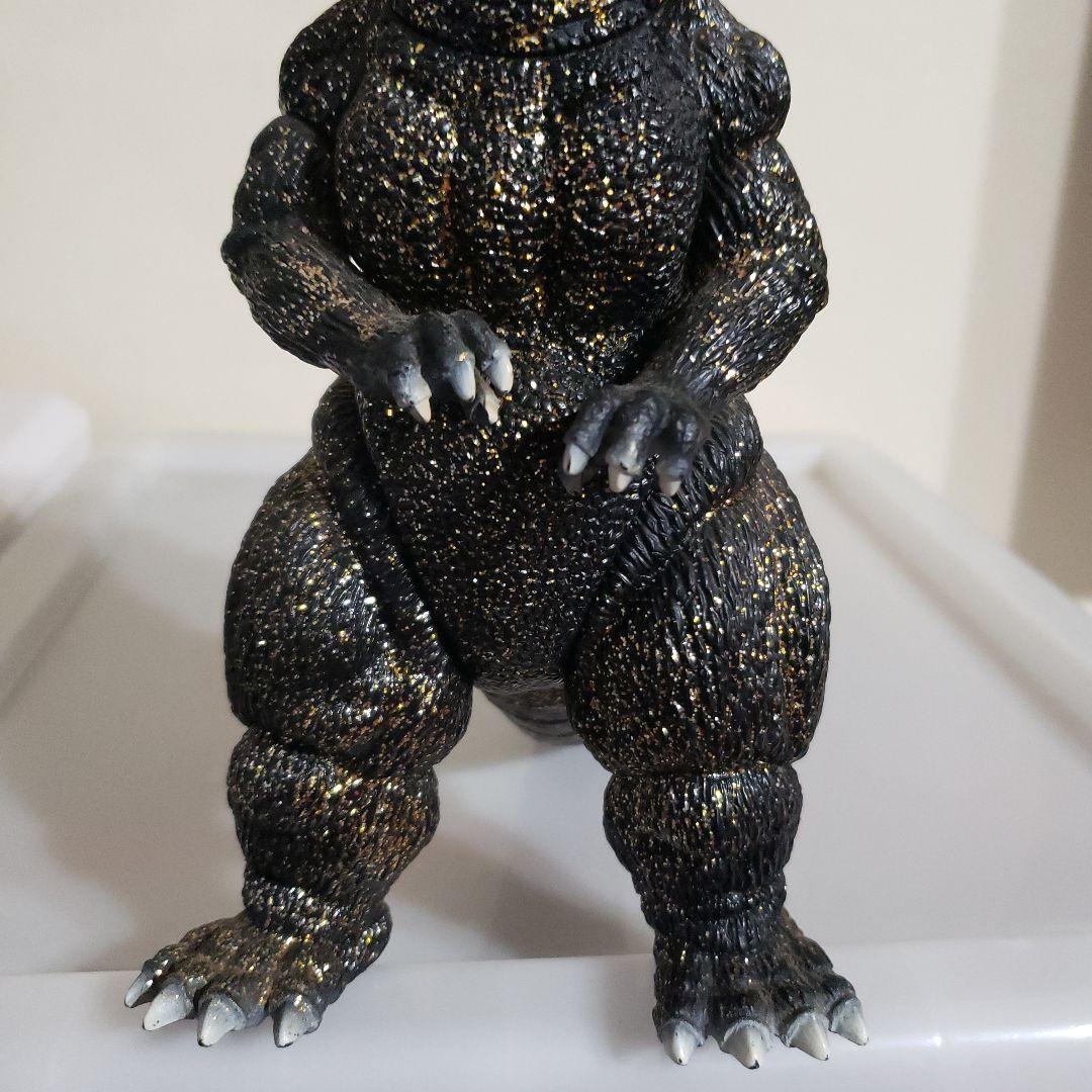 バンダイ　ソフビ　世紀末覇王ゴジラ 黒と金のラメ 約30cm
