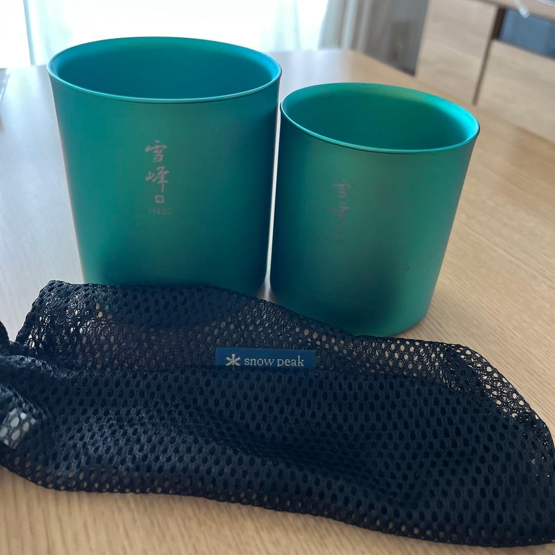  peak グリーン チタンマグカップ 2個セット
