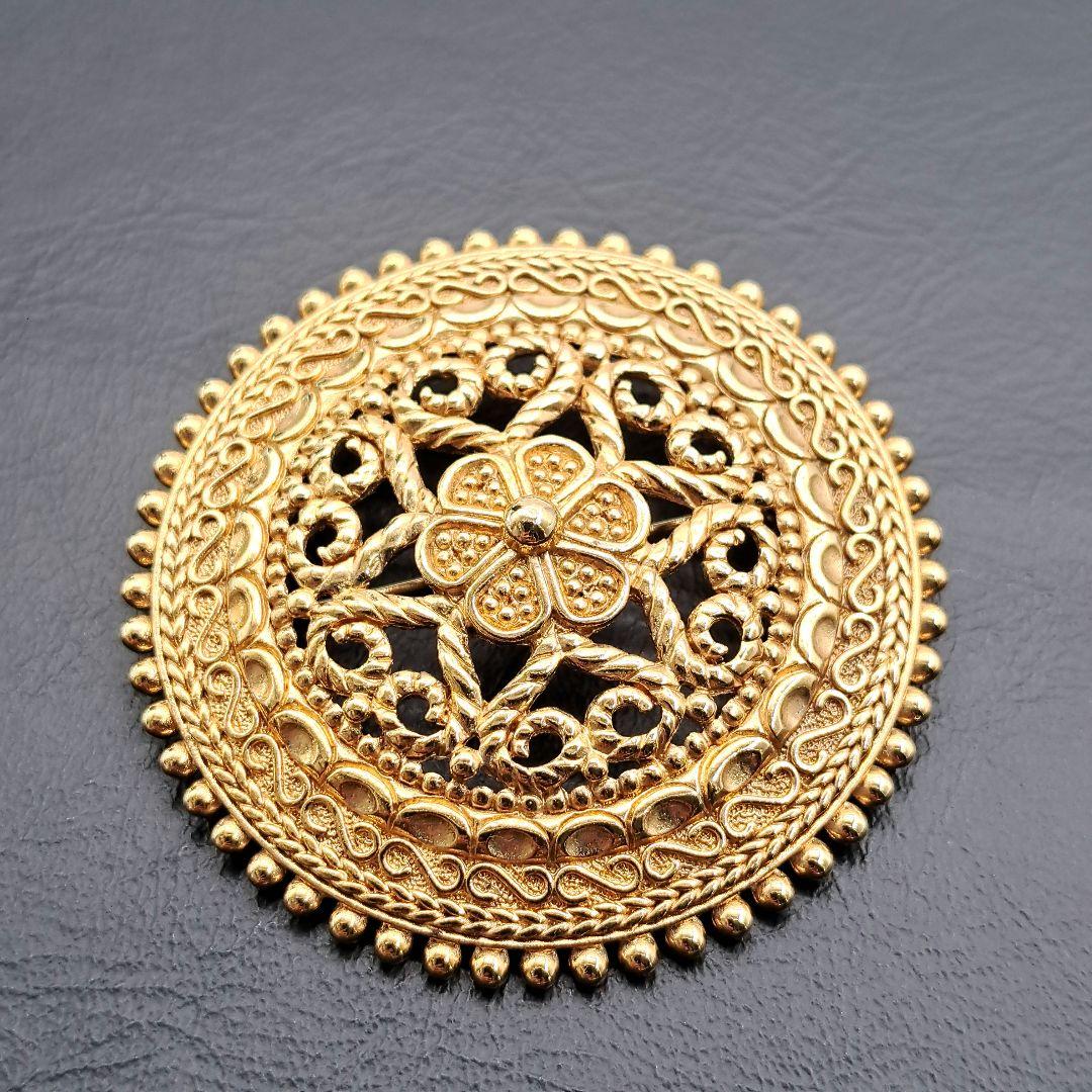 Dior ディオール ブローチ ゴールド エンチャント ラウンド サークル