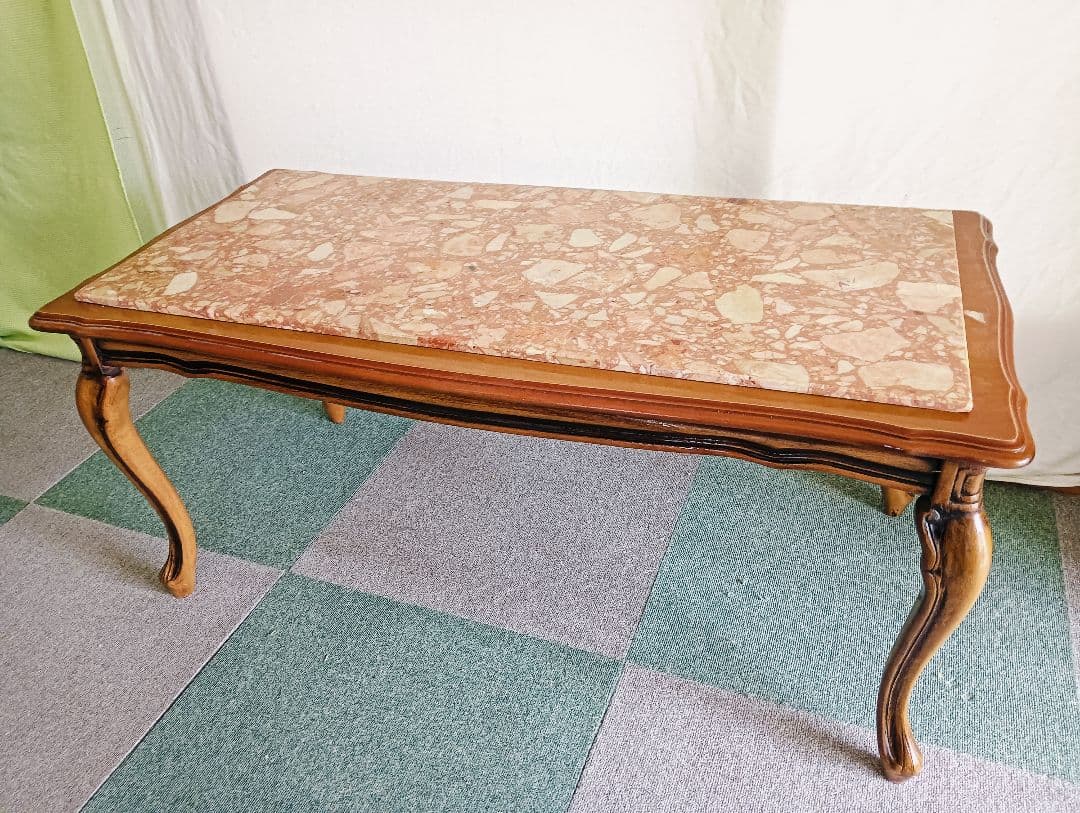 イタリア製  センターテーブル大理石 アンティーク【家財おまかせ便 配送予定】