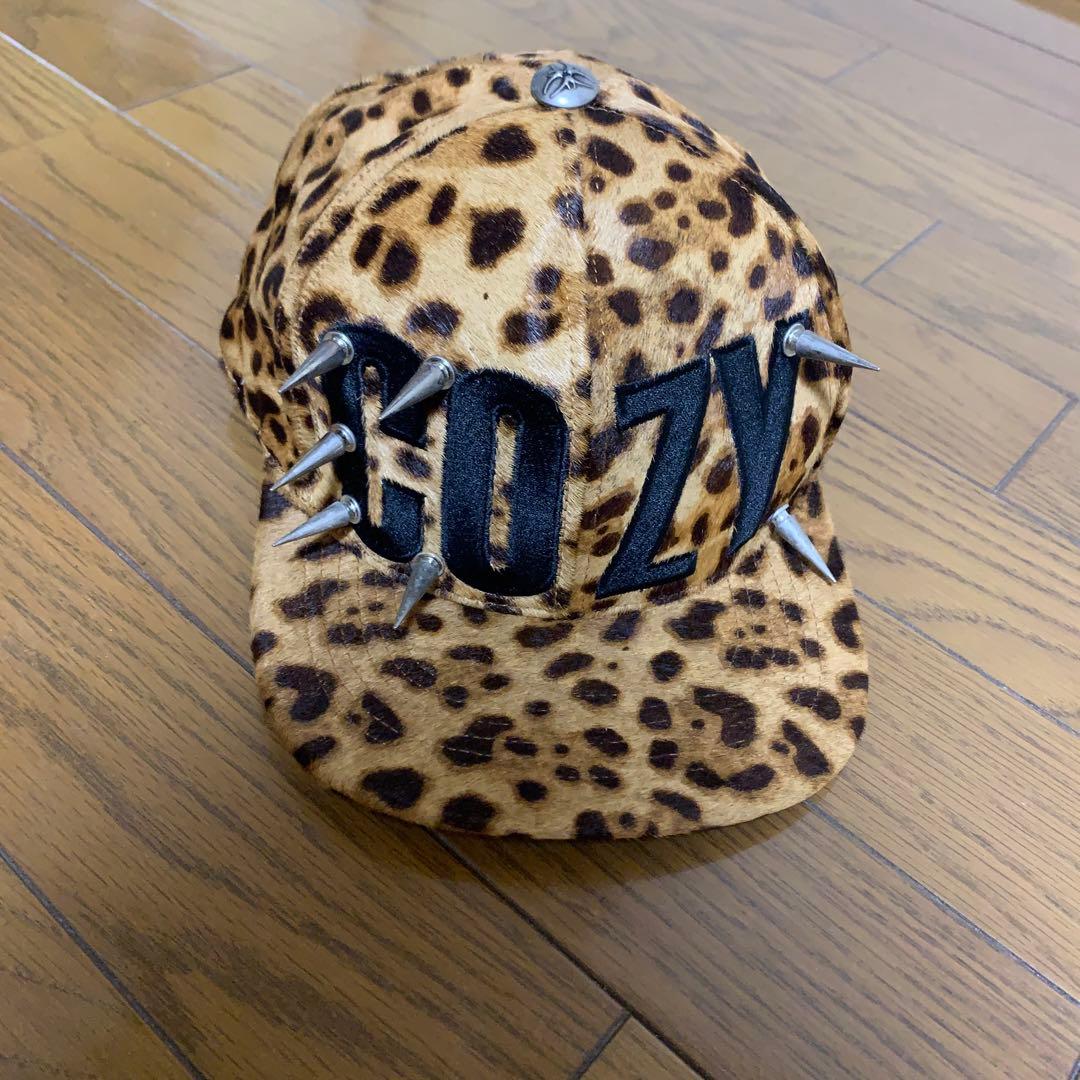 Cozy worldwide ヒョウ柄 スパイクキャップ