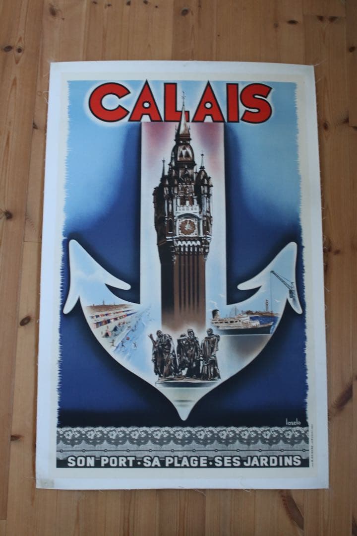 ビンテージ フレンチポスター1939 Calais Son Port