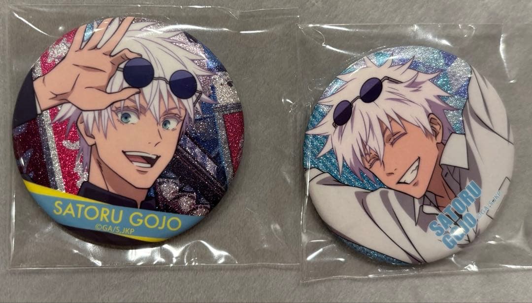 呪術廻戦　推し旅　五条悟　レア　グリッター　缶バッジ　2種