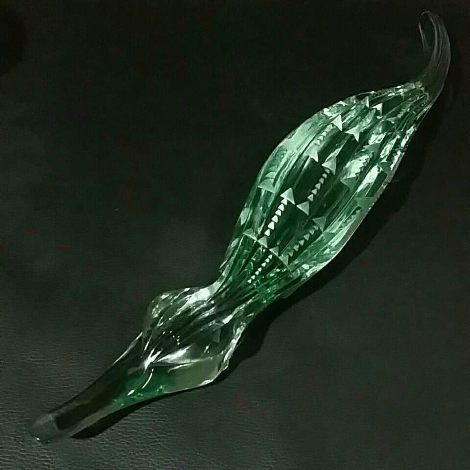 Moser モーゼル クリスタル カット クロコダイル モチーフ オブジェ