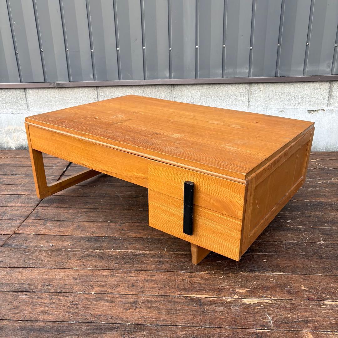 昭和レトロ 古家具 木製文机 引き出し付き座卓 書斎机 ビンテージ ヴィンテージ