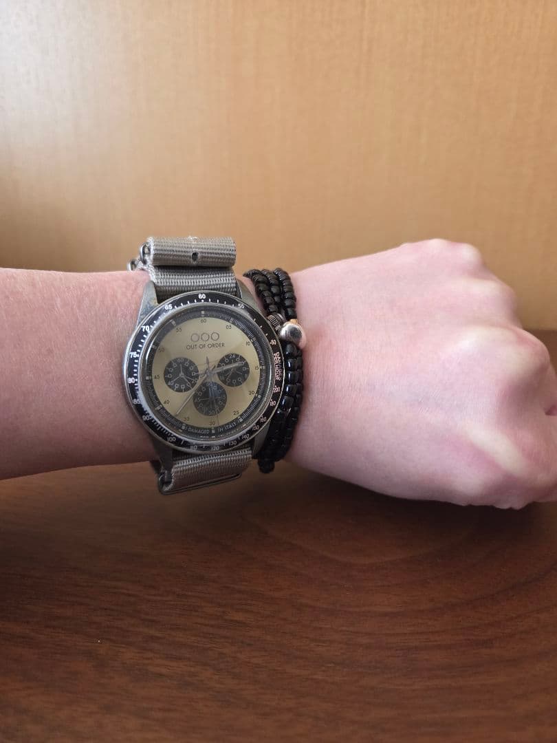 アウトオブオーダー エイジング加工 クロノグラフ ウォッチ イタリア製