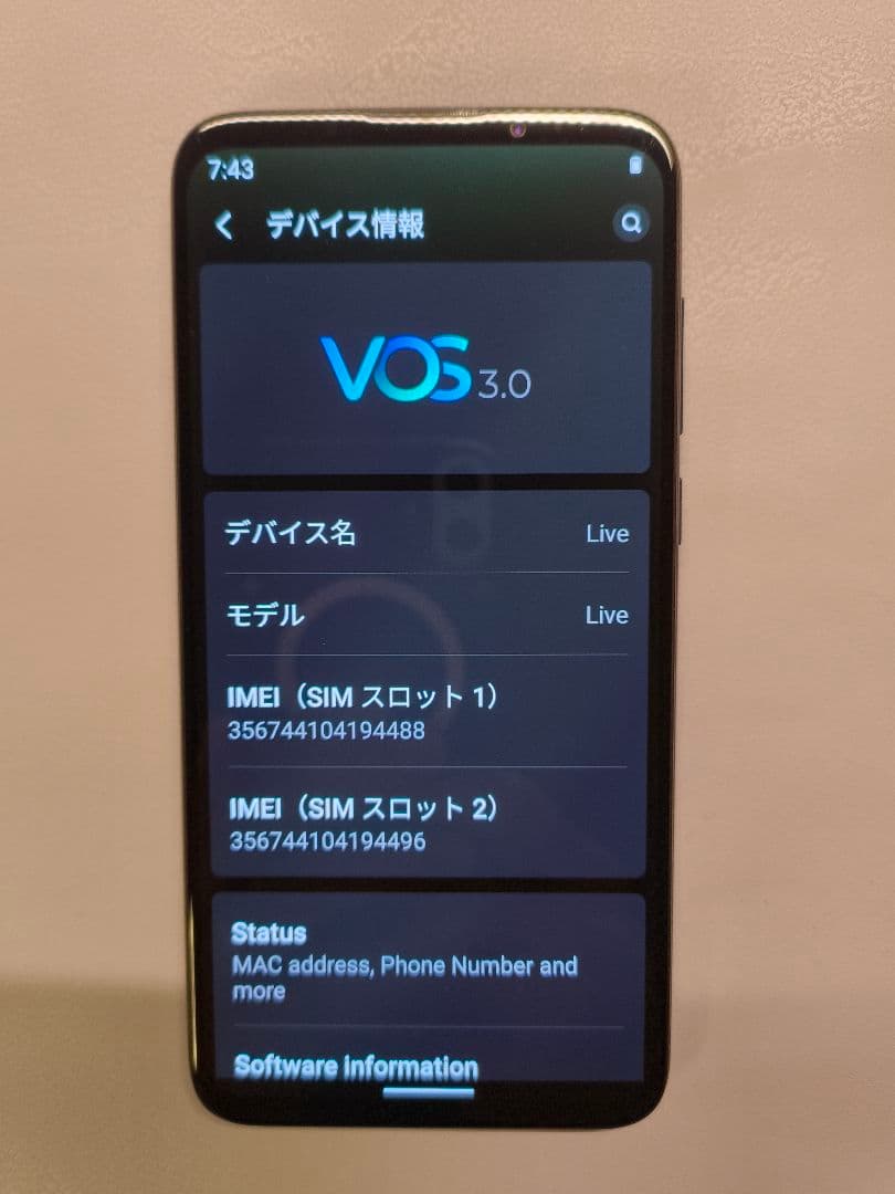 スマートフォン本体 Vsmart Live