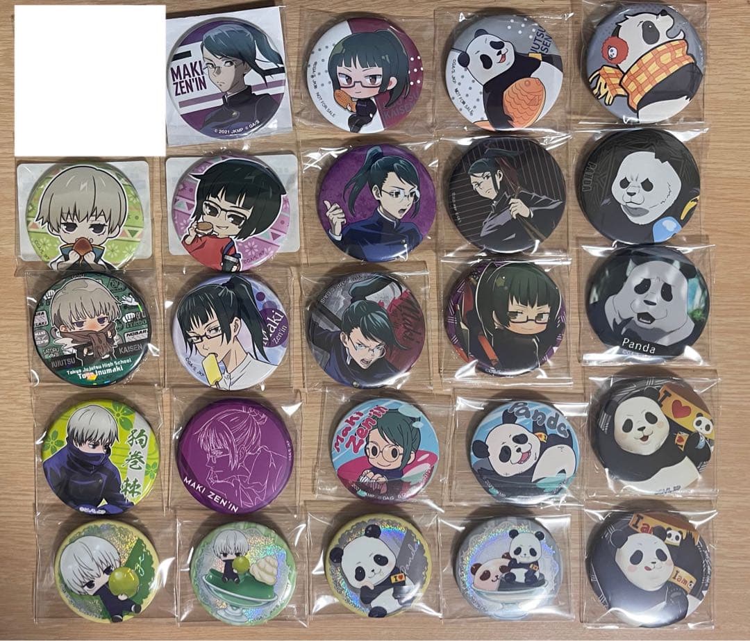 呪術廻戦 狗巻棘 禪院真希 パンダ 缶バッジ まとめ
