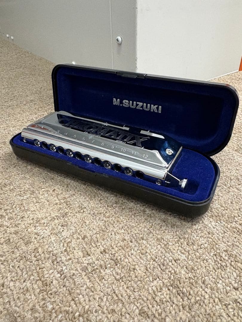 美品 M.SUZUKIクロマチックハーモニカ SCX-48 C調 日本製 純正品
