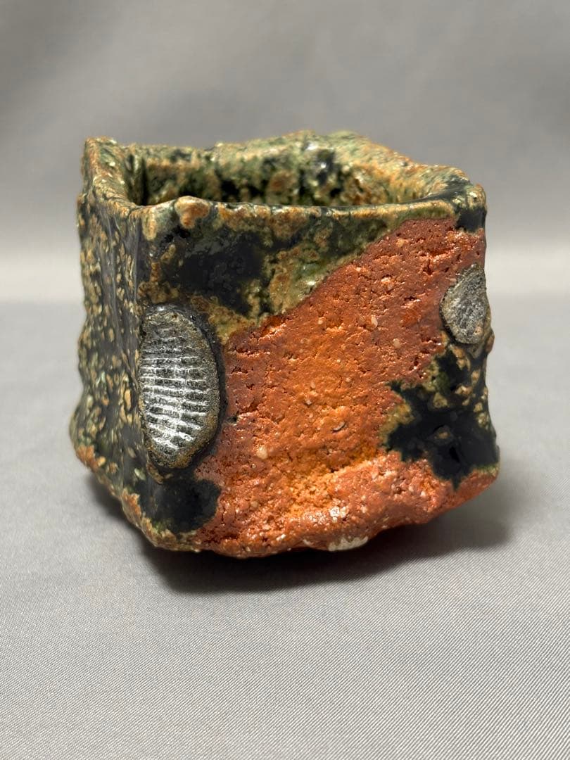 金本卓也　織部ぐい呑