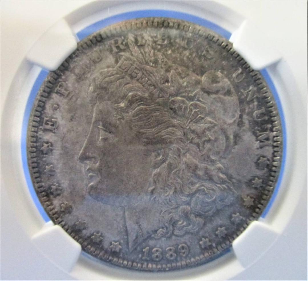 【鑑定済み本物保証】希少なダークトーン1889年 アメリカ モルガンダラー銀貨