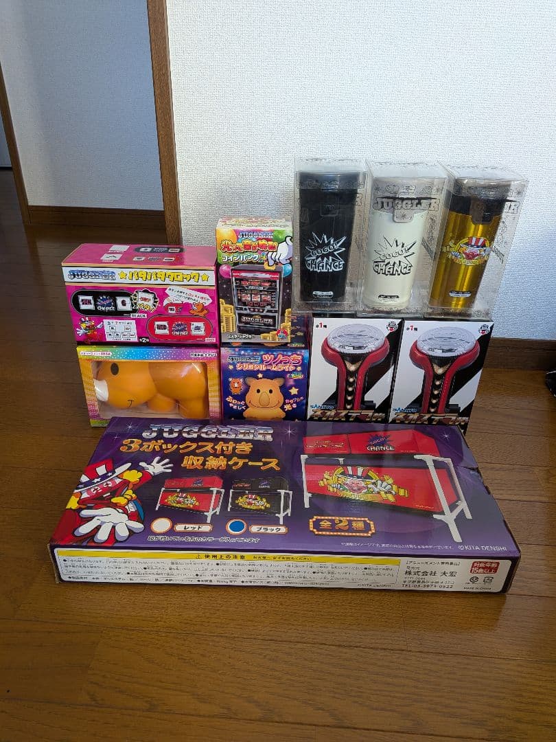 未開封品　ジャグラーグッズ8点　ネオステラ枠レプリカレバー2点セット