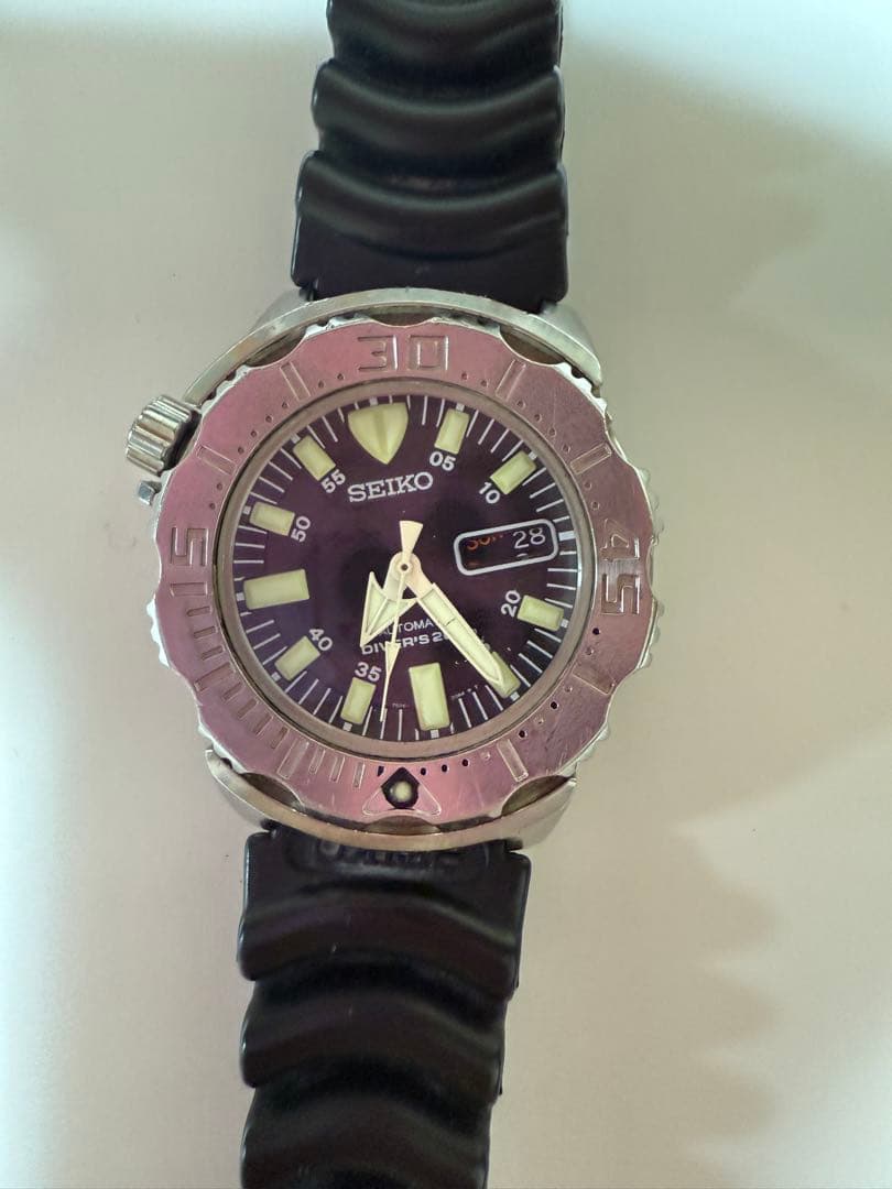 SEIKO ブラックモンスター 7S26-0350 ダイバーズ 200m