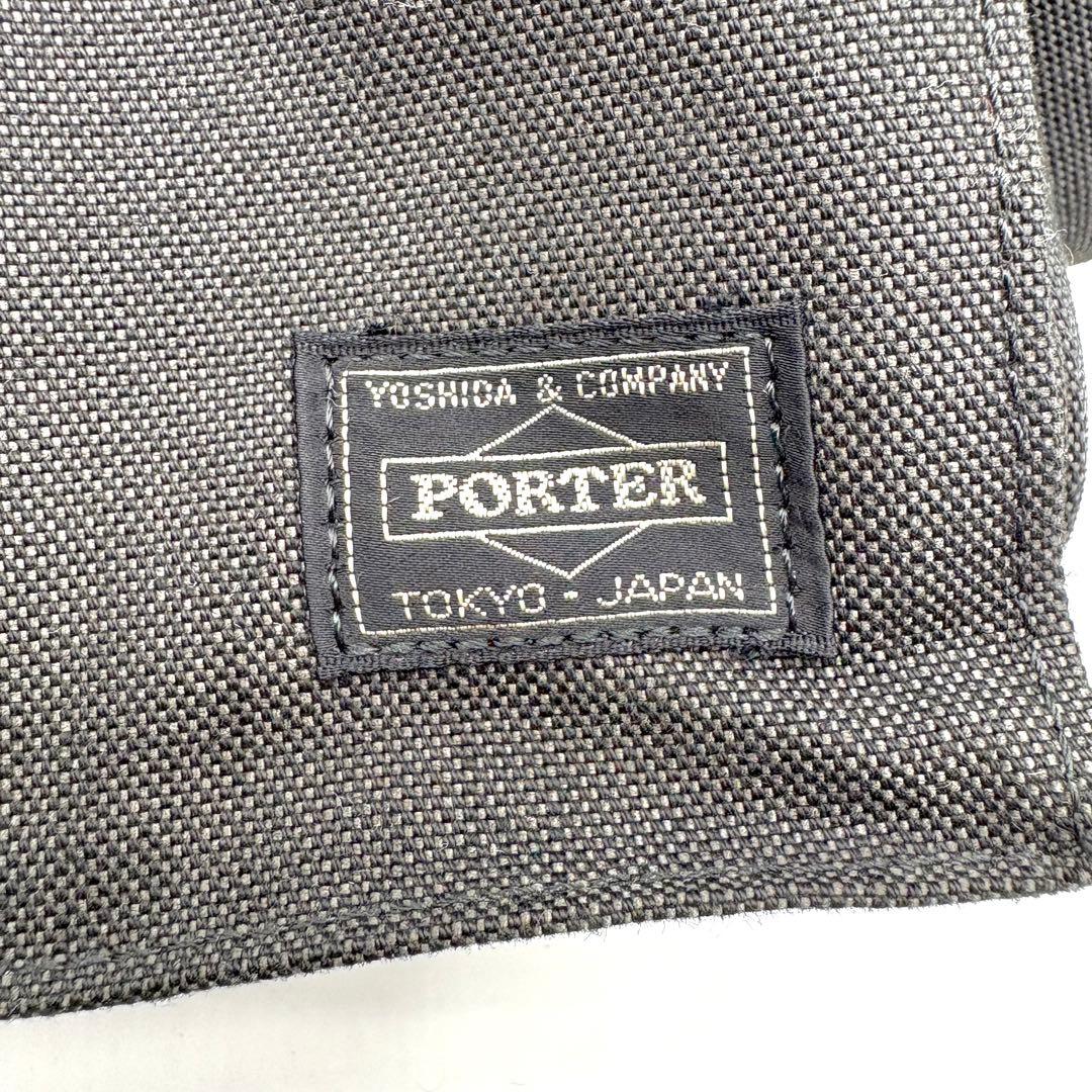 未使用級 ポーター スモーキー 大容量 ボストンバッグ ダブルポケット 黒 出張