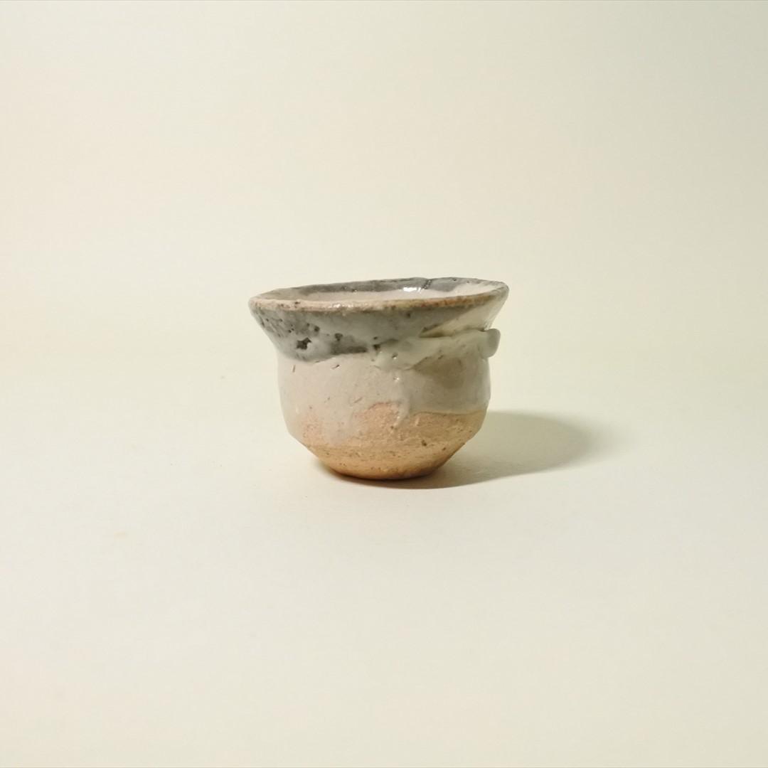 現代作家　杉本泥牛　杉本立夫　唐津　皮鯨　盃　酒器 b