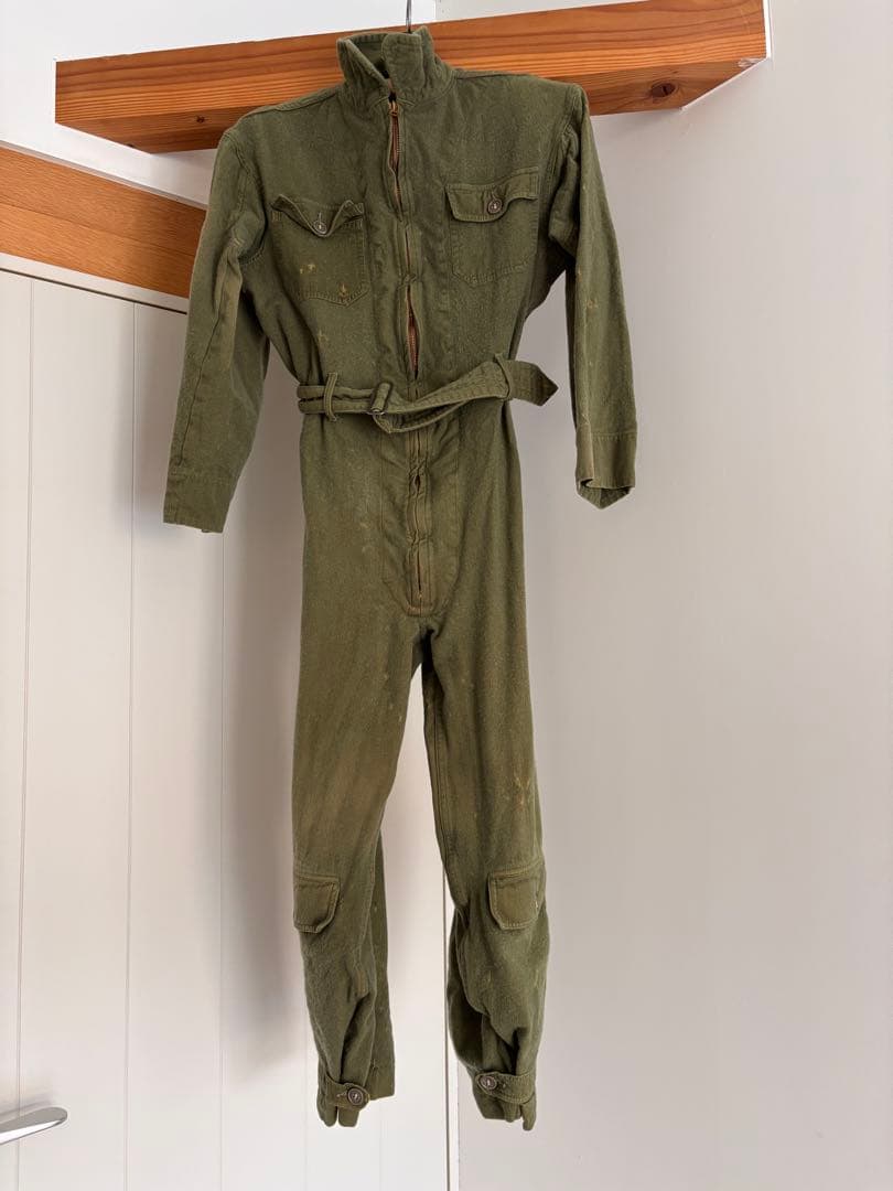 軍もの　ミリタリー　カバーオール　小さめ　つなぎ　フライトスーツ