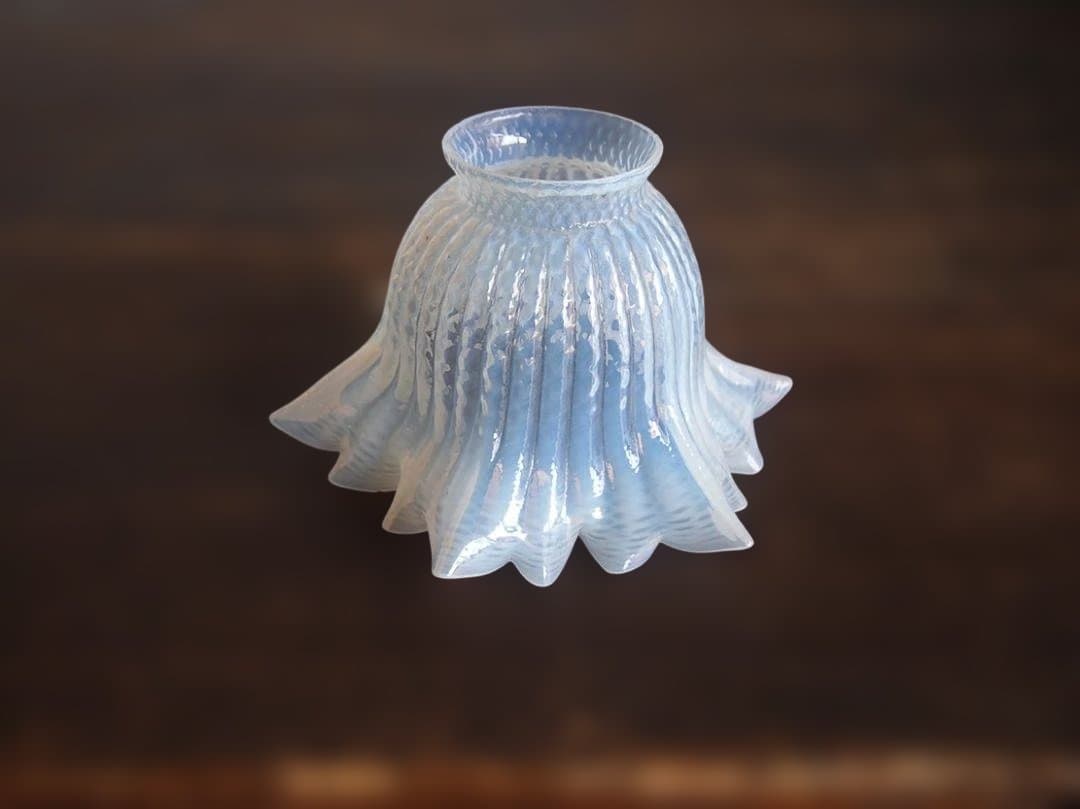 オパールガラス フリルガラス ランプシェード オパールセント/K296