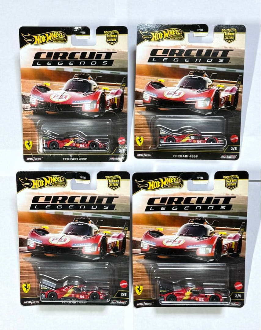 ホットウィール　サーキットレジェンズ　フェラーリ　499P 4台セット